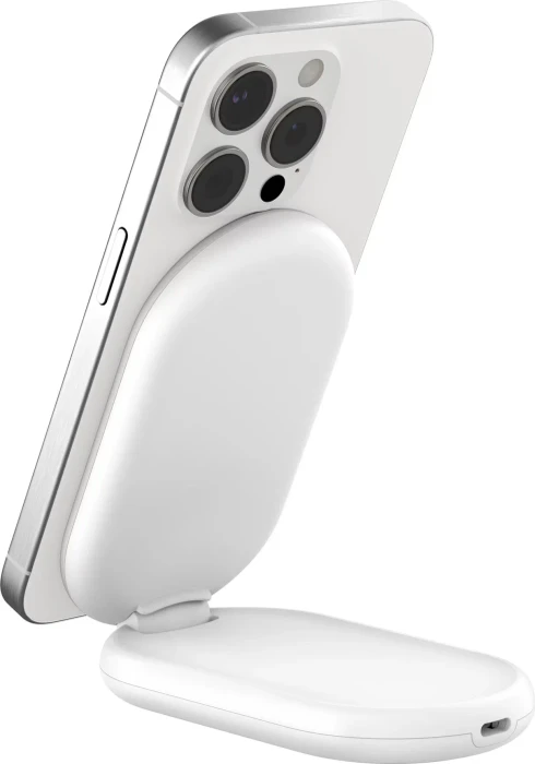 Belkin BoostCharge Magnetische, einklappbare, kabellose Ladestation mit Qi2 (15W) weiß