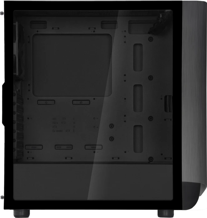 SilverStone Seta A1 Titanium, schwarz, Glasfenster