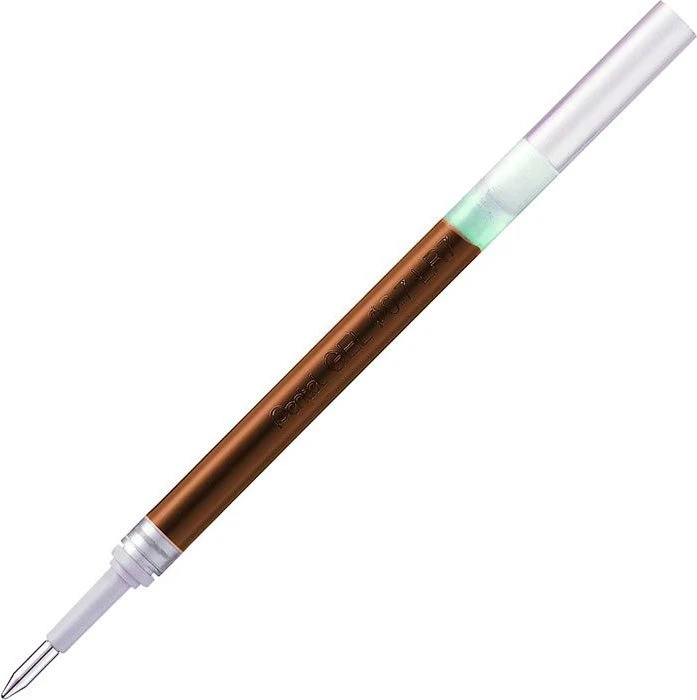 Pentel EnerGel Roller Pen LR7-EX Tintenrollermine 0.35mm (0.7mm Ball) braun, 12er-Pack