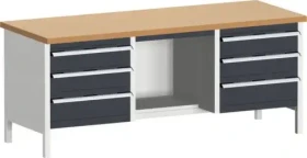 Bott Cubio Werkbank 200x84x75cm schwarz
