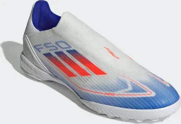 adidas F50 League Laceless TF cloud white/solar red/lucid blue (Herren)