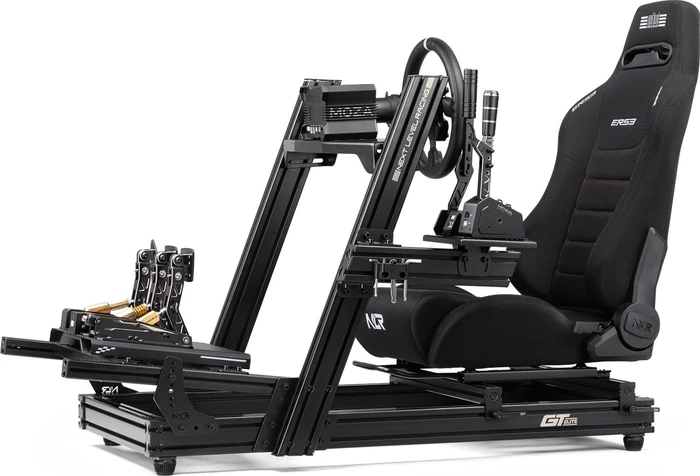 Next Level Racing ERS3 Elite Liegesitz, Fabric & Simaero Mesh Edition, schwarz