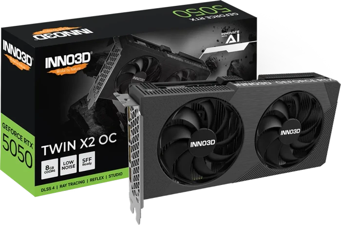 INNO3D GeForce RTX 5050 Twin X2 OC, 8GB GDDR6, HDMI, 3x DP