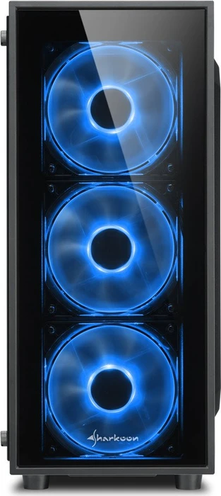 Sharkoon TG4 Blue, Glasfenster, Lüfter LED blau