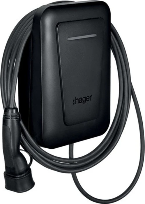 Hager E-Ladestation witty pro 22kW Dienstwagen PV-Überschuss, 6.5m Ladekabel (XVL122CLM)