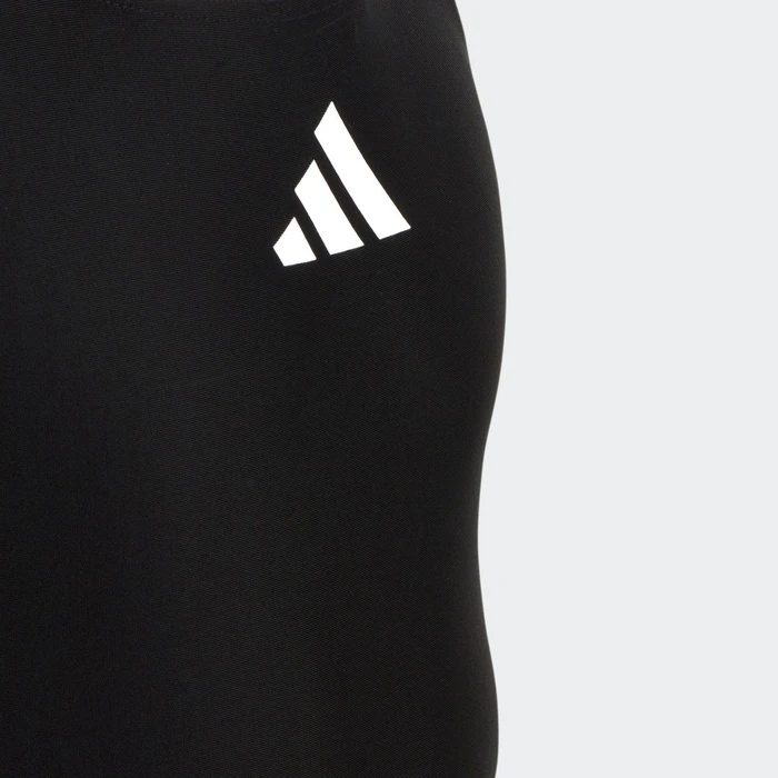 adidas Solid Small Logo Badeanzug schwarz/weiß (Junior)