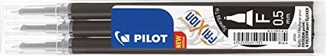 Pilot FriXion Point BLS-FRP5-B-S3 Rollerballmine RB 0.5mm schwarz, 3er-Pack