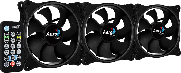 AeroCool Eclipse 12 Pro ARGB, LED-Steuerung, Fernbedienung, Lüftersteuerung, 120mm, 3er-Pack
