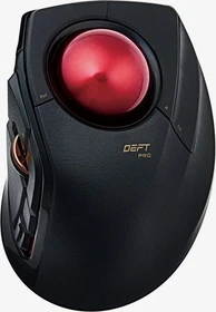 Elecom DEFT Pro M-DPT1MRBK Wireless Trackball schwarz/rote Kugel, Rechtshänder, USB/Bluetooth