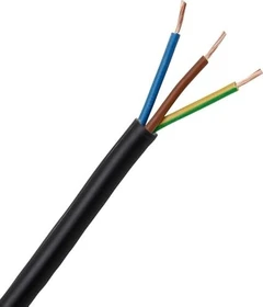 Kopp Schlauchleitung H05VV-F 3Gx1mm², 3-adrig,25m Ring, schwarz