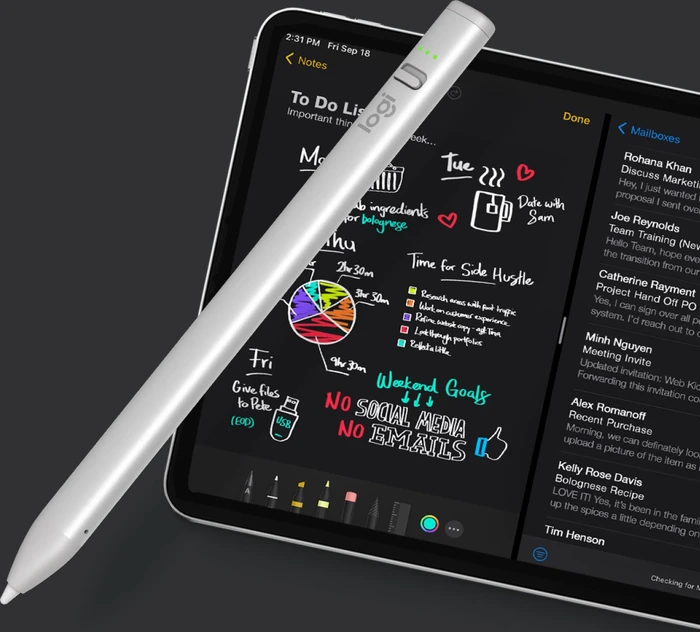 Logitech Crayon USB-C, silber