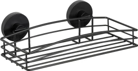 Wenko Vacuum-Loc Duschkorb Stahl schwarz