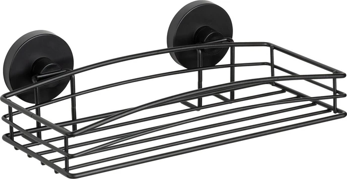 Wenko Vacuum-Loc Duschkorb Stahl schwarz