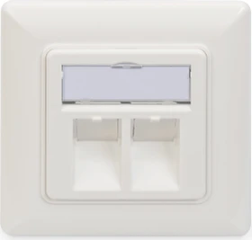 Digitus Leerdose für Keystone Module, 2x Keystone Aufnahme, weiß