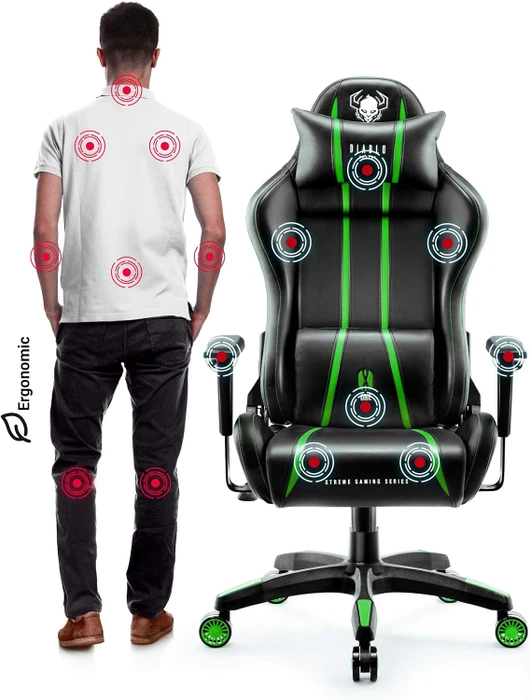 Diablo Chairs X-One 2.0 Normal Gamingstuhl, schwarz/grün