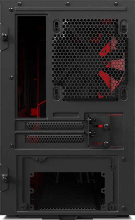 NZXT H200i, schwarz/rot, Glasfenster, Mini-ITX