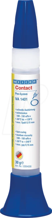 Weicon Contact VA 1401 Cyanacrylat, mittelviskoser Klebstoff mit schneller Aushärtung, 30g