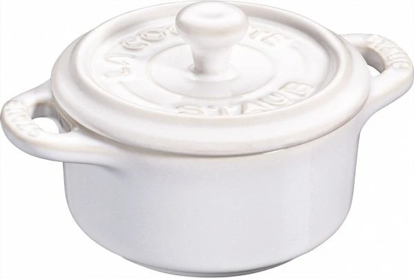 Zwilling Staub Ceramique Mini Cocotte Schmortopf 9.5cm elfenbein weiß