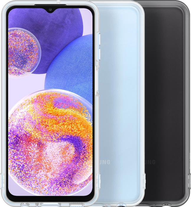 Samsung Soft Clear Cover für Galaxy A23 schwarz