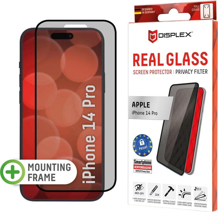 Displex Real Glass Full Cover Privacy für Apple iPhone 14 Pro