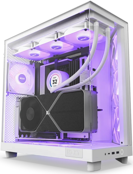 NZXT H6 Flow RGB White, weiß, Glasfenster