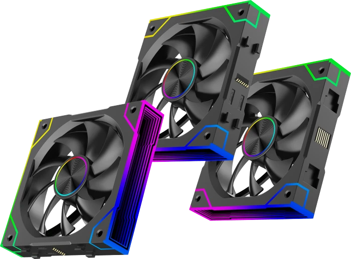 Xilence Gaming Series XF072 ARGB, schwarz, 120mm, 3er-Pack
