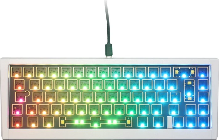 Ducky Outlaw 65 Barebone Gaming-Tastatur, silber, ISO
