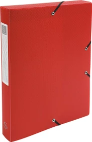 Exacompta Archivbox Kunststoff blickdicht 40mm, A4, rot, 8er-Pack
