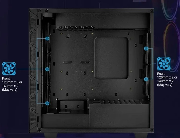 AeroCool Flo, schwarz, Glasfenster