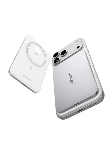 Ugreen MagFlow Air Magnetic Power Bank (5000mAh, Qi2 15W) weiß