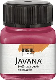 Kreul Javana Stoffmalfarbe für helle Stoffe, rubinrot, 20ml