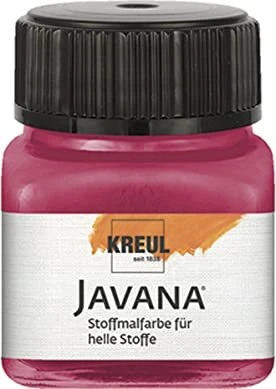 Kreul Javana Stoffmalfarbe für helle Stoffe, rubinrot, 20ml