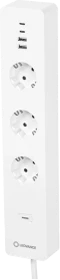 Ledvance SMART+ Steckdosenleiste 3-fach, 3680W, 2x USB-C/2x USB-A, Smart-Steckdosenleiste