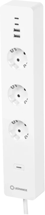 Ledvance SMART+ Steckdosenleiste 3-fach, 3680W, 2x USB-C/2x USB-A, Smart-Steckdosenleiste