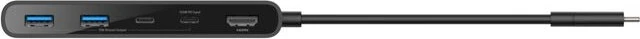Belkin Connect USB-C 7-in-1 Multiport Hub Adapter, USB-C 3.0 [Stecker], schwarz