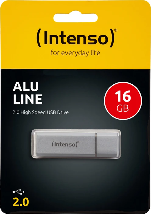 Intenso Alu Line 16GB silber, USB-A, USB 2.0