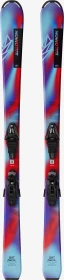 Salomon QST S + C5 pastel neon blue 3/poppy red (inkl. Bindung) (Junior) (Modell 2025/2026)