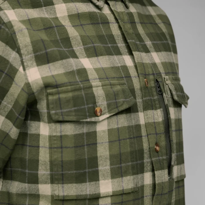 Fjällräven Värmland Heavy Flannel Hemd langarm green/deep forest (Herren)