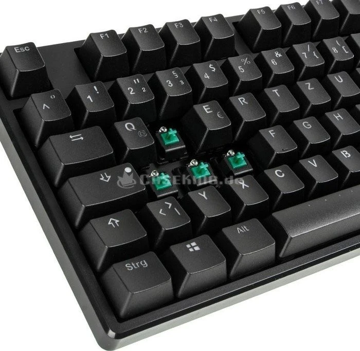 Ducky One schwarz, LEDs blau, MX GREEN, USB, DE