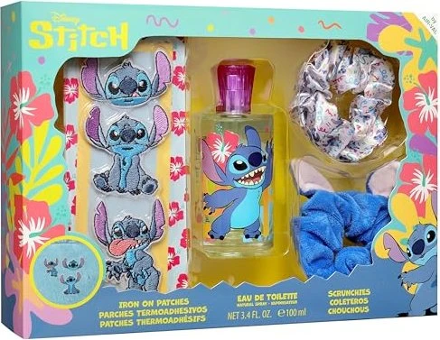 Air Val Stitch Girls EdT 100ml + 2x Scrunchie + Aufnäher Duftset
