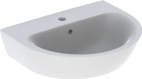 Geberit Renova Waschtisch 55cm, Hahnloch mittig, mit Überlauf, weiß/KeraTect