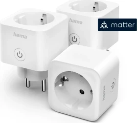 Hama Smart Plug, 3680W, Typ F, Smart-Steckdose, 3er-Pack (00176658)