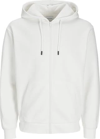 Jack & Jones Einfarbig Zip Hoodie cloud dancer (Herren)