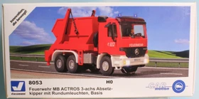 Viessmann - Spur H0 - CarMotion - Feuerwehr MB ACTROS 3-achs Absetzkipper mit Rundumleuchten