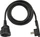 Brennenstuhl Verlängerungskabel mit Winkel-Flachstecker IP20 schwarz H05VV-F 3G1,5, 2m (1168980020)