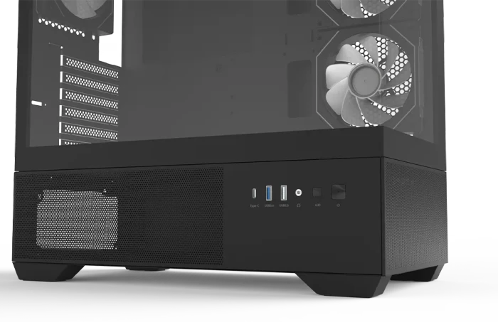 Zalman Chronix Black, schwarz, Glasfenster