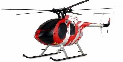Amewi AFX MD500E Zivil brushless 4-Kanal 325mm Helikopter 6G RTF rot/silber