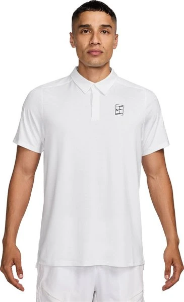 Nike Court Advantage Dri-FIT Poloshirt kurzarm weiß/schwarz (Herren)
