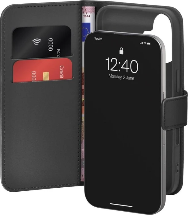 Puro Wallet Stand Case für Apple iPhone 17 schwarz
