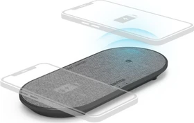 Hama Wireless Charger QI-FC10 DUO 10W kabelloses Smartphone-Ladepad schwarz